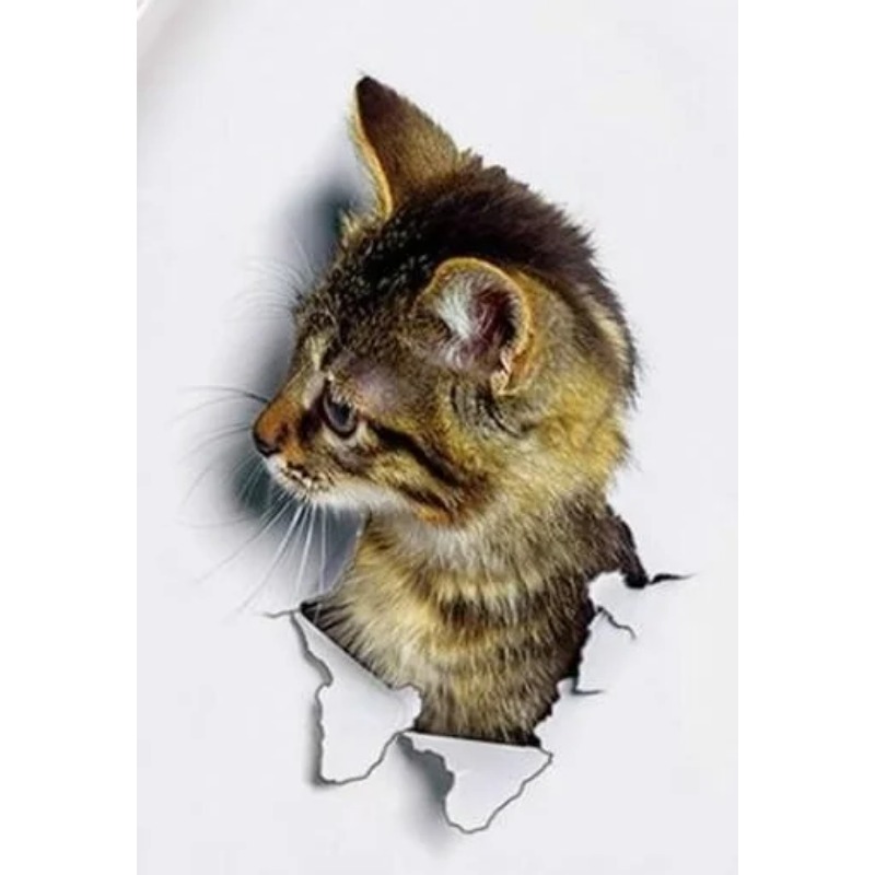 3pcs 3D Cute Cat Self-adhesive - Pvc Panel Background reseña y precio