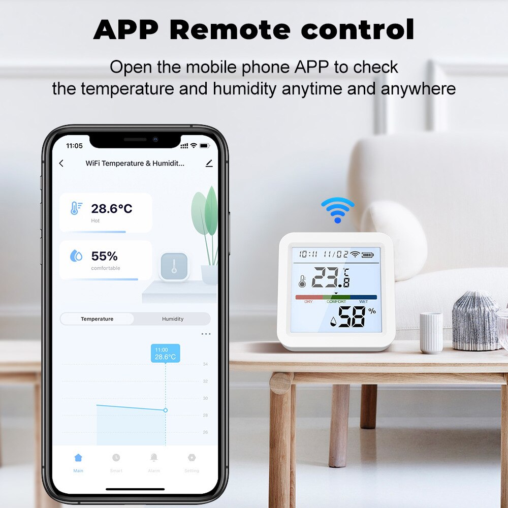 Tuya New WiFi Temperature Humi - Digital Hygrometer Probe reseña y precio