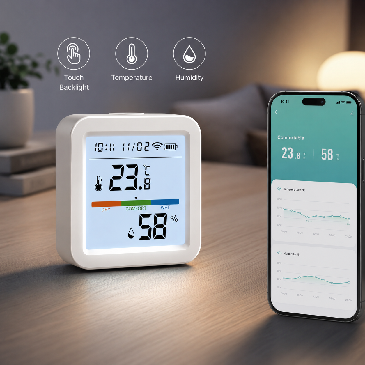 Tuya WiFi Temperature Humidity - Digital Hygrometer Probe reseña y precio