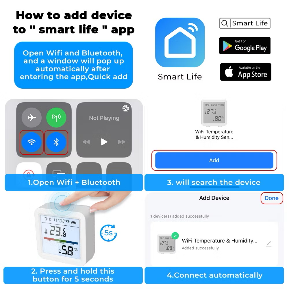Tuya WiFi Temperature Humidity - Digital Hygrometer Probe reseña y precio