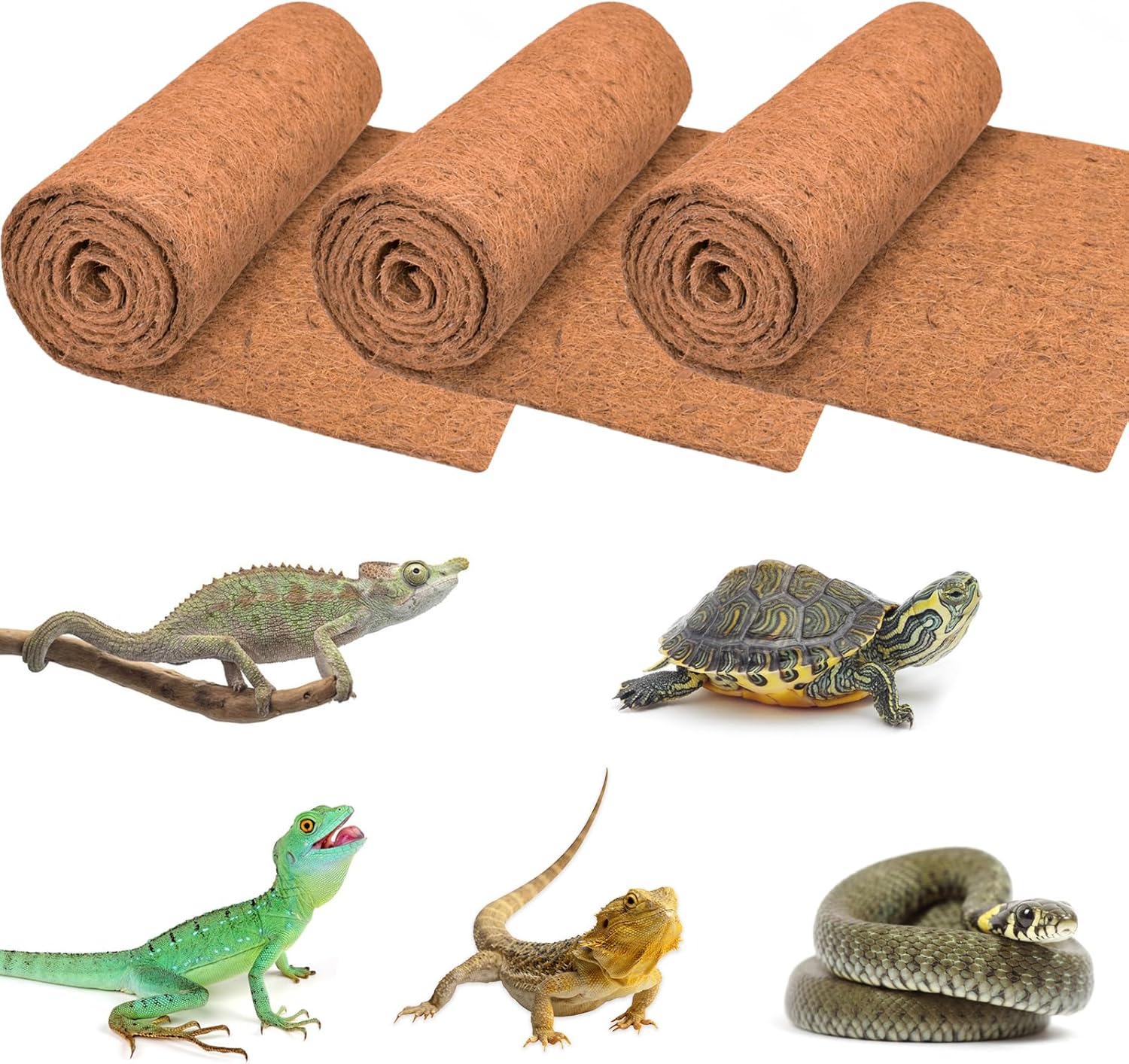 3 Rolls Reptile Carpet, 24x48i - Substrate Coconut Fiber reseña y precio