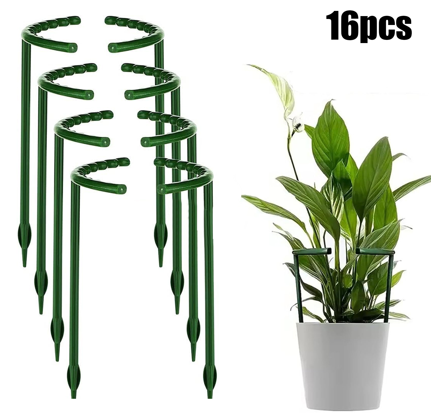 1/16pcs Plant Support Stake Fl - Vine Climbing Plastic reseña y precio
