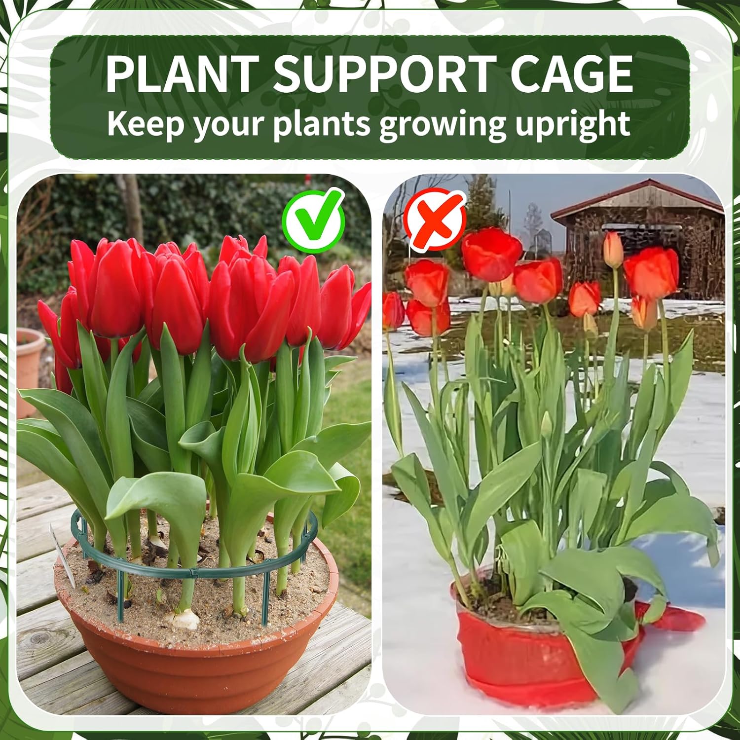 1/16pcs Plant Support Stake Fl - Vine Climbing Plastic reseña y precio