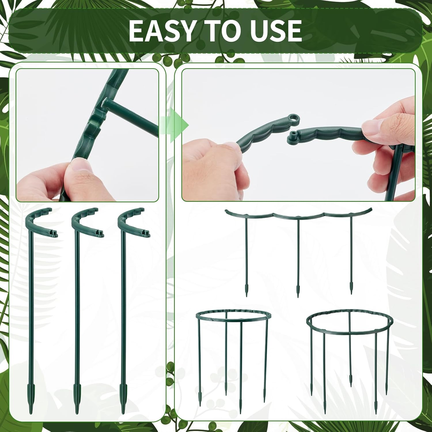 1/16pcs Plant Support Stake Fl - Vine Climbing Plastic reseña y precio