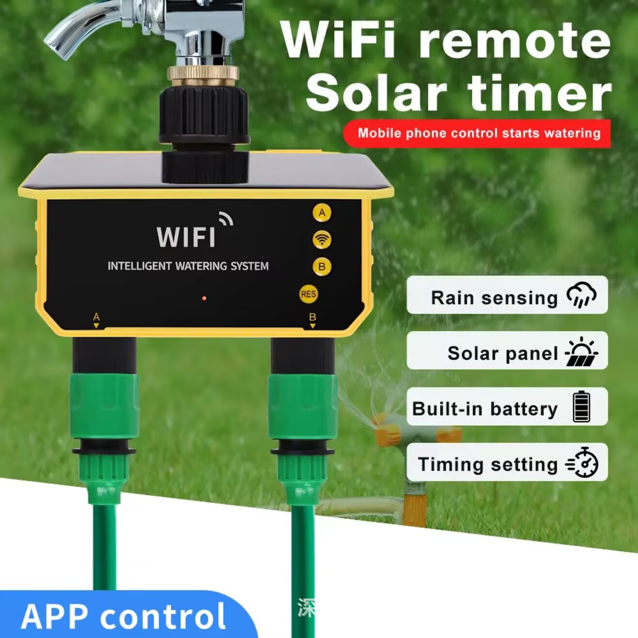Tuya WiFi Solar Water Valve Ir - Timer Dual Outlet reseña y precio