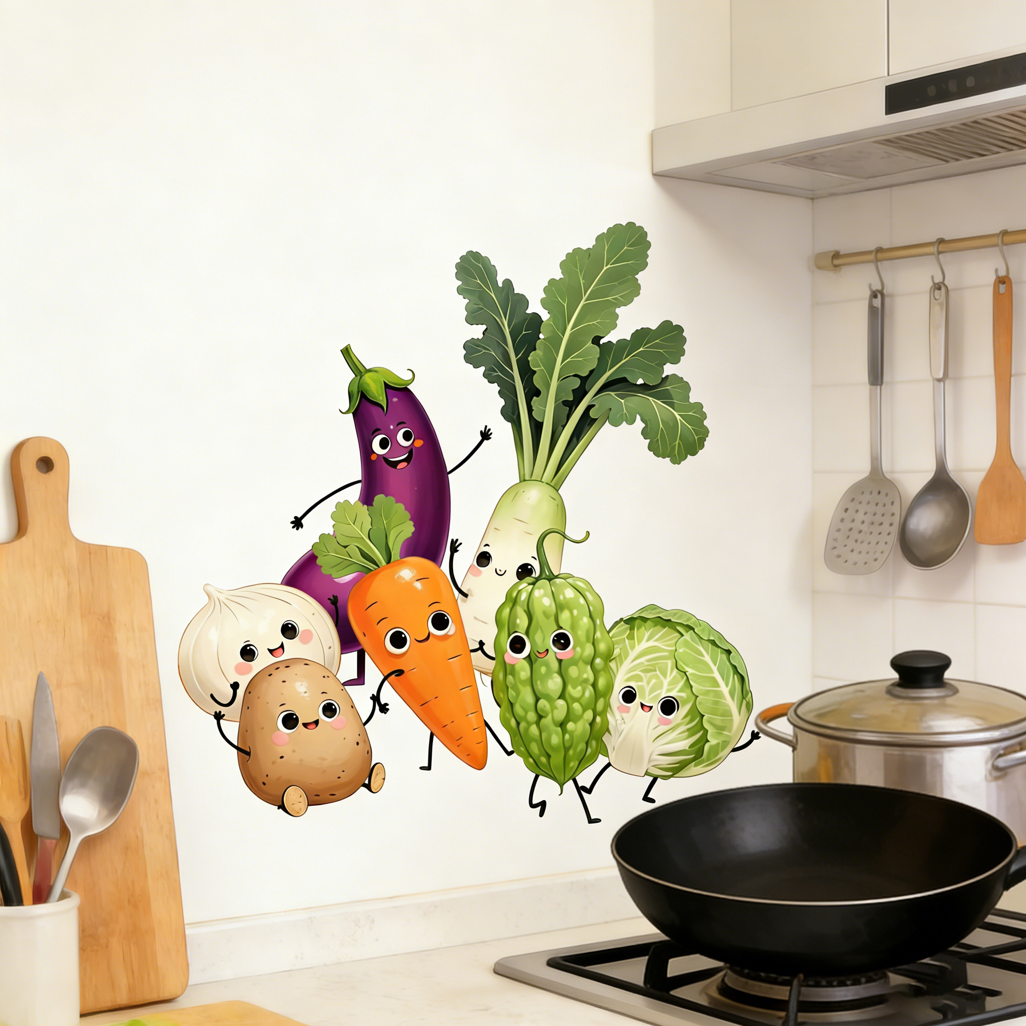 Emotionally Expressive Vegetab - Pvc Panel Background reseña y precio