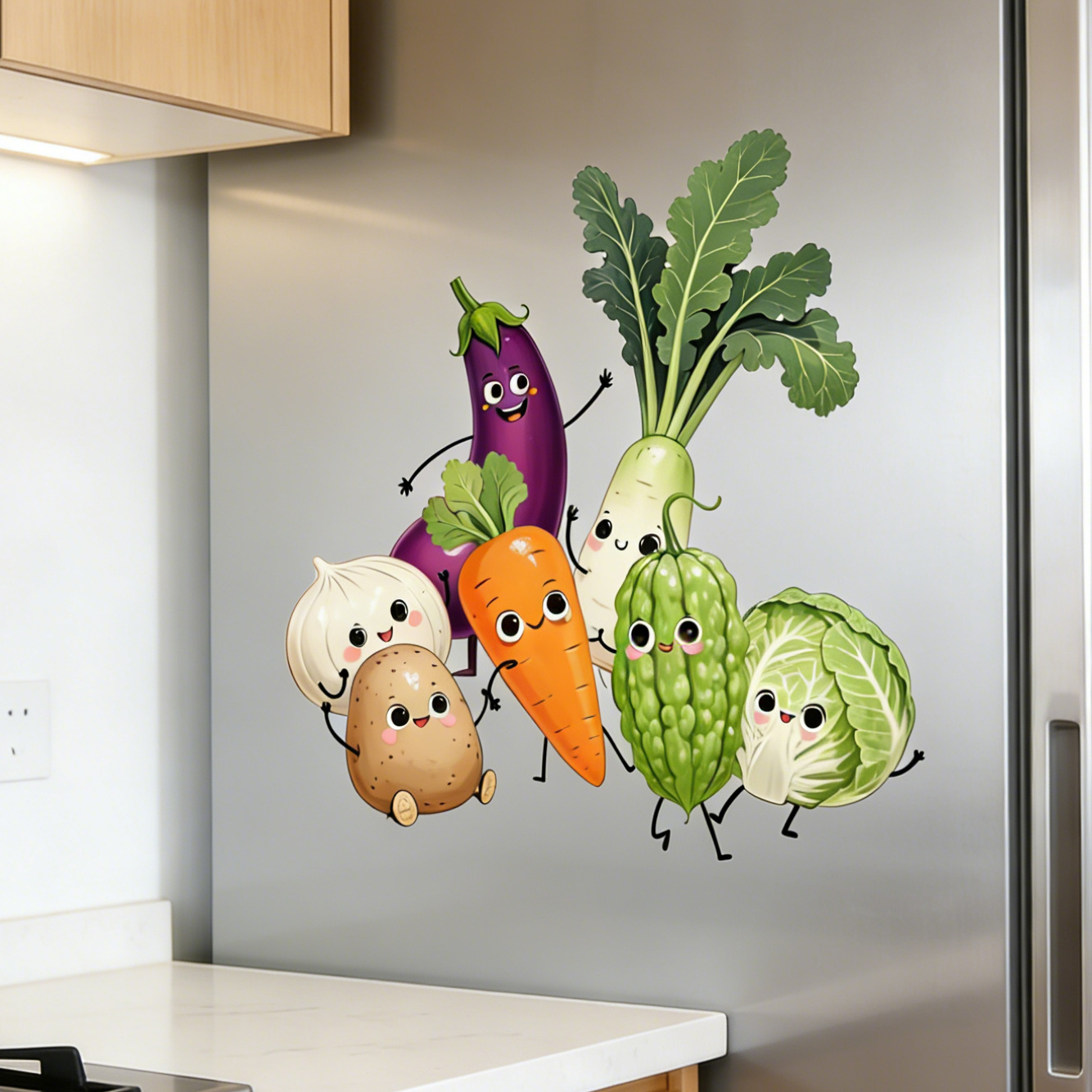 Emotionally Expressive Vegetab - Pvc Panel Background reseña y precio