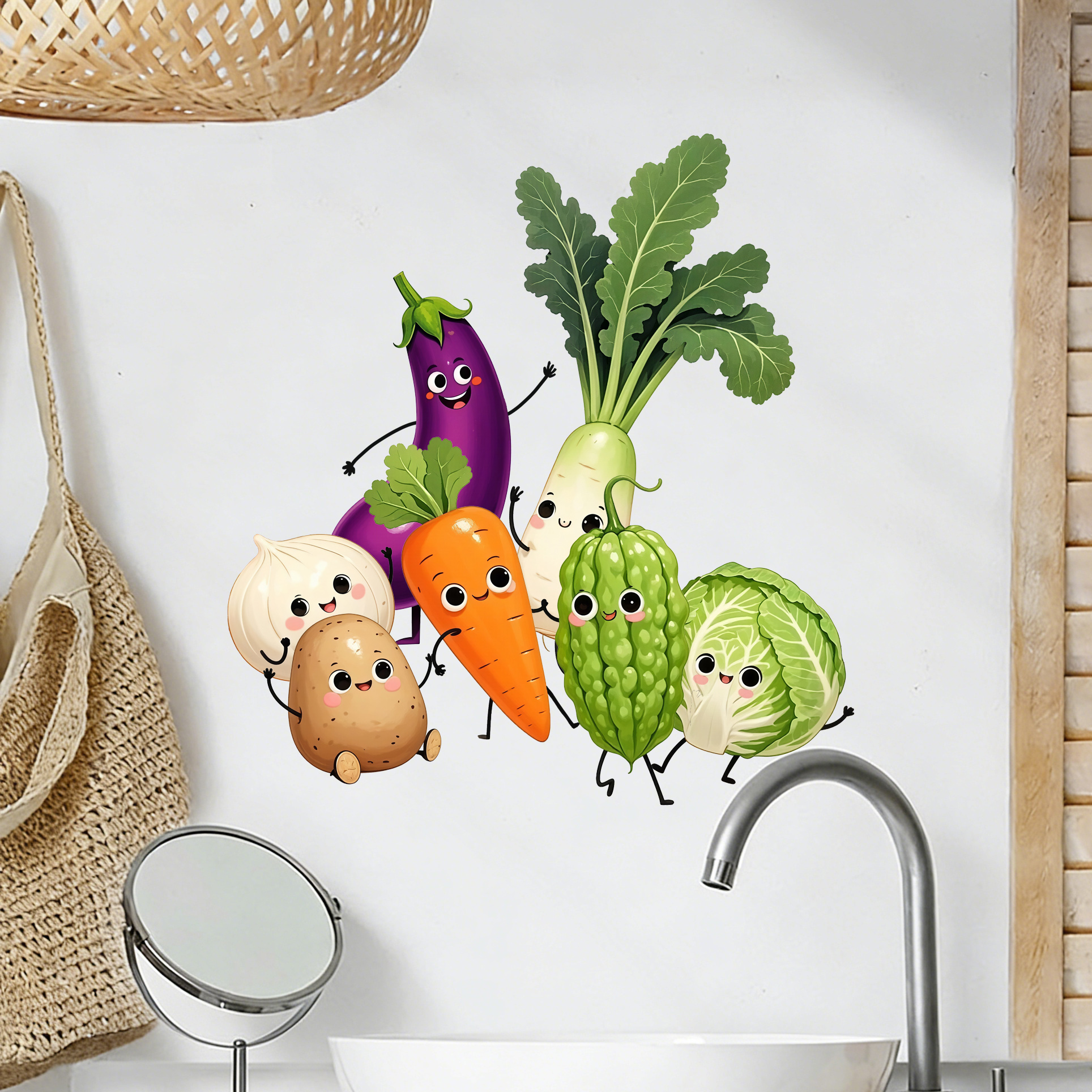 Emotionally Expressive Vegetab - Pvc Panel Background reseña y precio