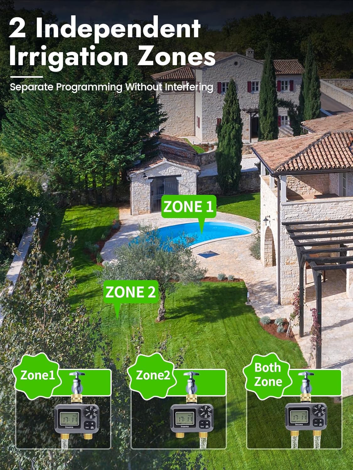 Dual Outlets Smart Irrigation  - Timer Dual Outlet reseña y precio