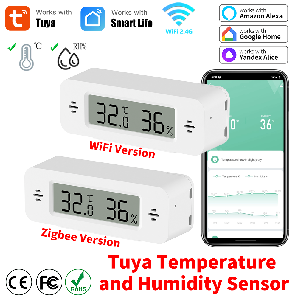 Tuya WiFi/Zigbee Temperature H - Digital Hygrometer Probe reseña y precio