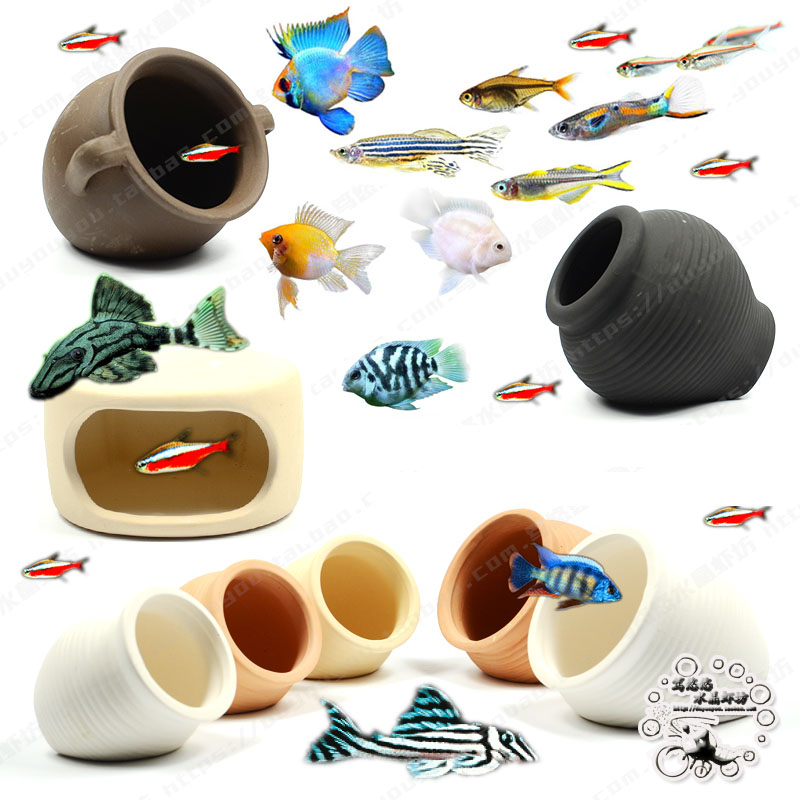 Ceramics Jar Fish Tank Decorat - Hide Cave Ceramic reseña y precio