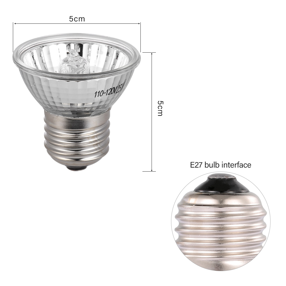 25W Halogen Heat Lamp UVA UVB  - Basking Bulb Halogen reseña y precio