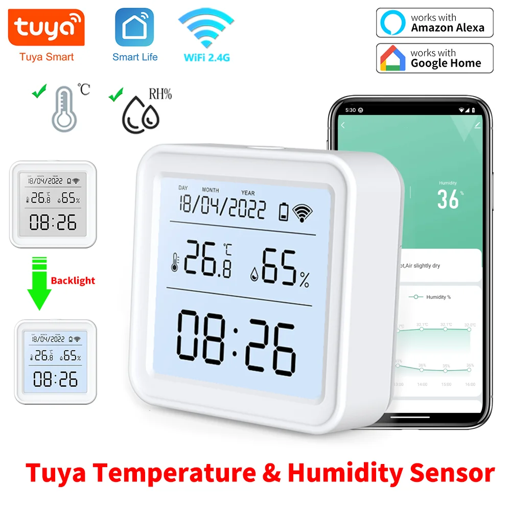 Tuya New WiFi Temperature Humi - Digital Hygrometer Probe reseña y precio