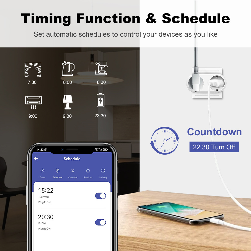 WiFi Smart Plug Dual Outlet 16 - Timer Dual Outlet reseña y precio