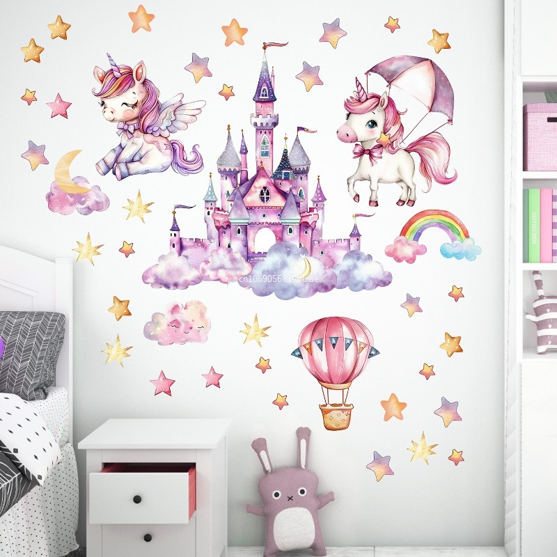 Unicorn Stars Luminous Wall St - Pvc Panel Background reseña y precio