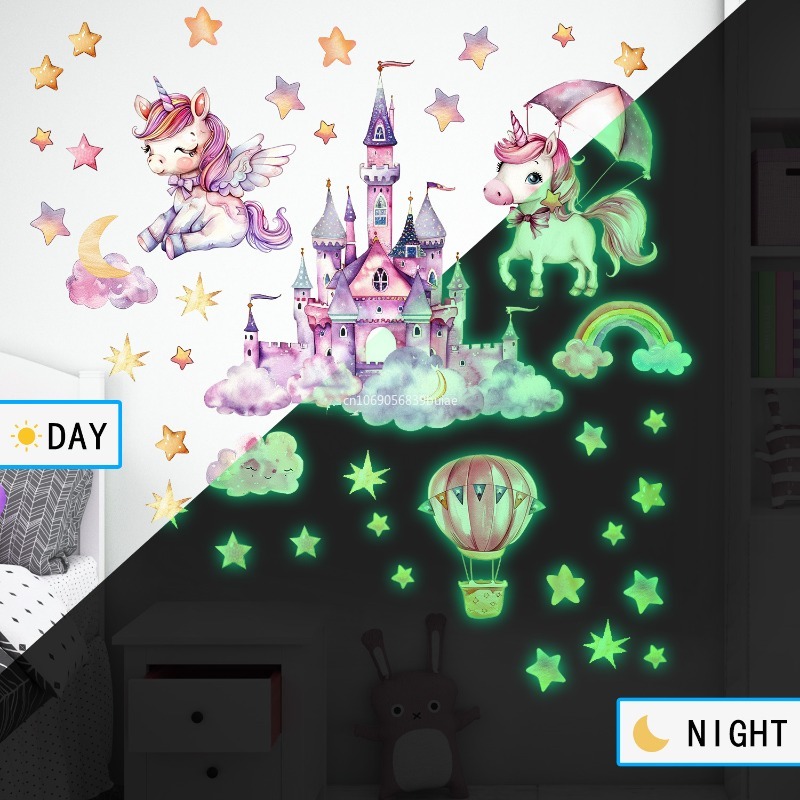 Unicorn Stars Luminous Wall St - Pvc Panel Background reseña y precio