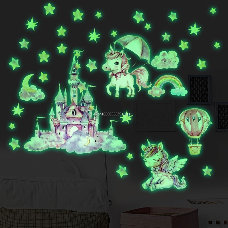 Unicorn Stars Luminous Wall St - Pvc Panel Background reseña y precio
