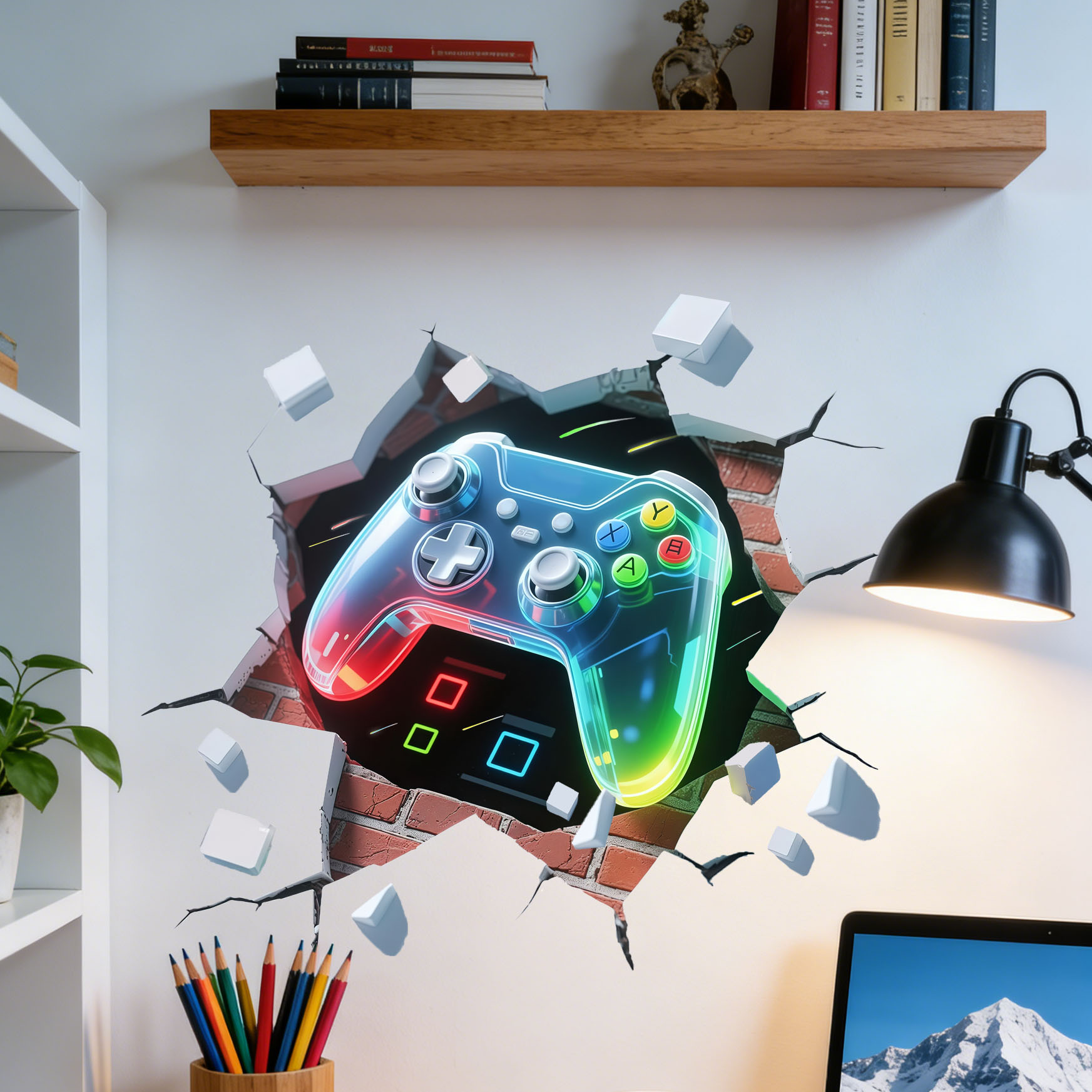 Game Controller Decal for Boys - Pvc Panel Background reseña y precio