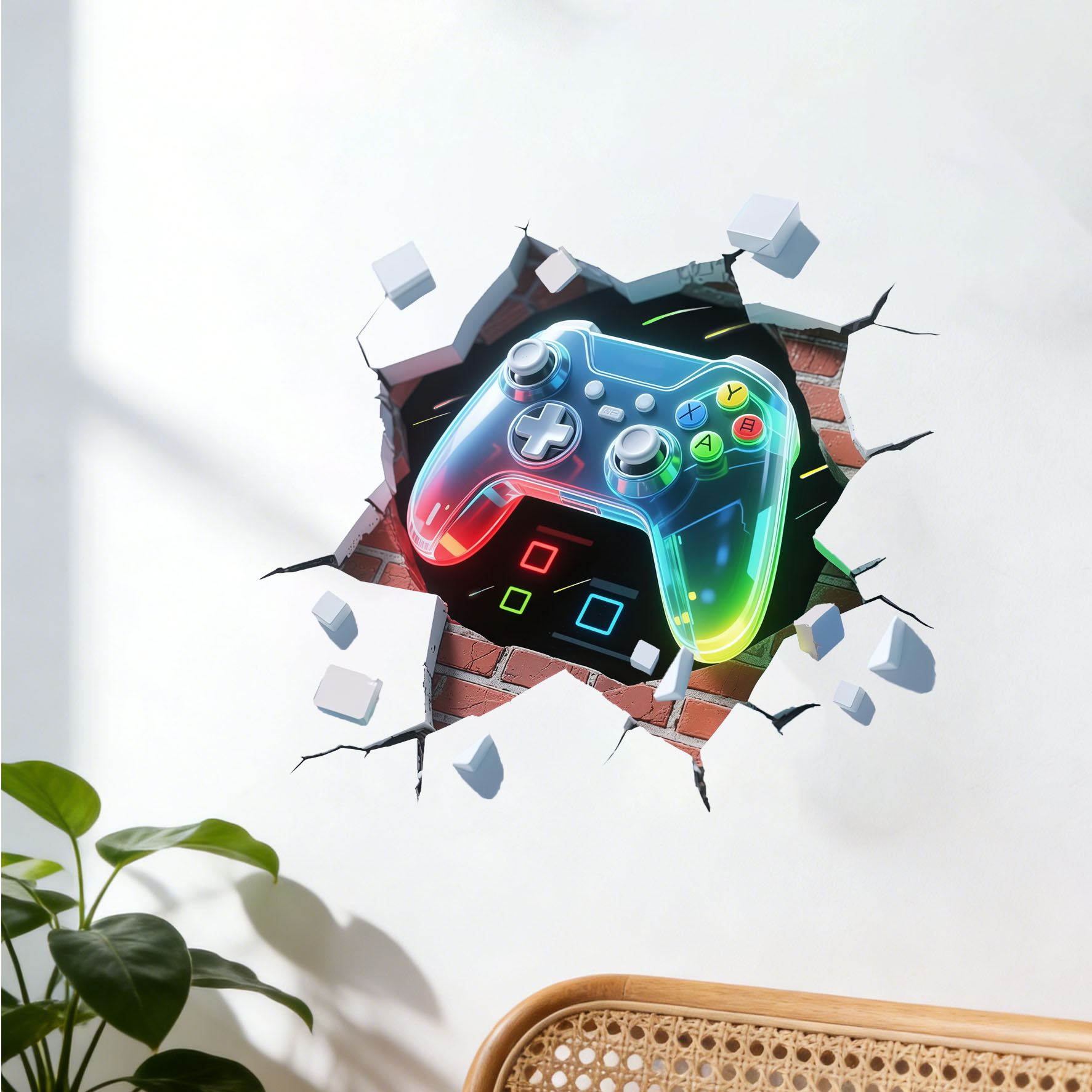Game Controller Decal for Boys - Pvc Panel Background reseña y precio