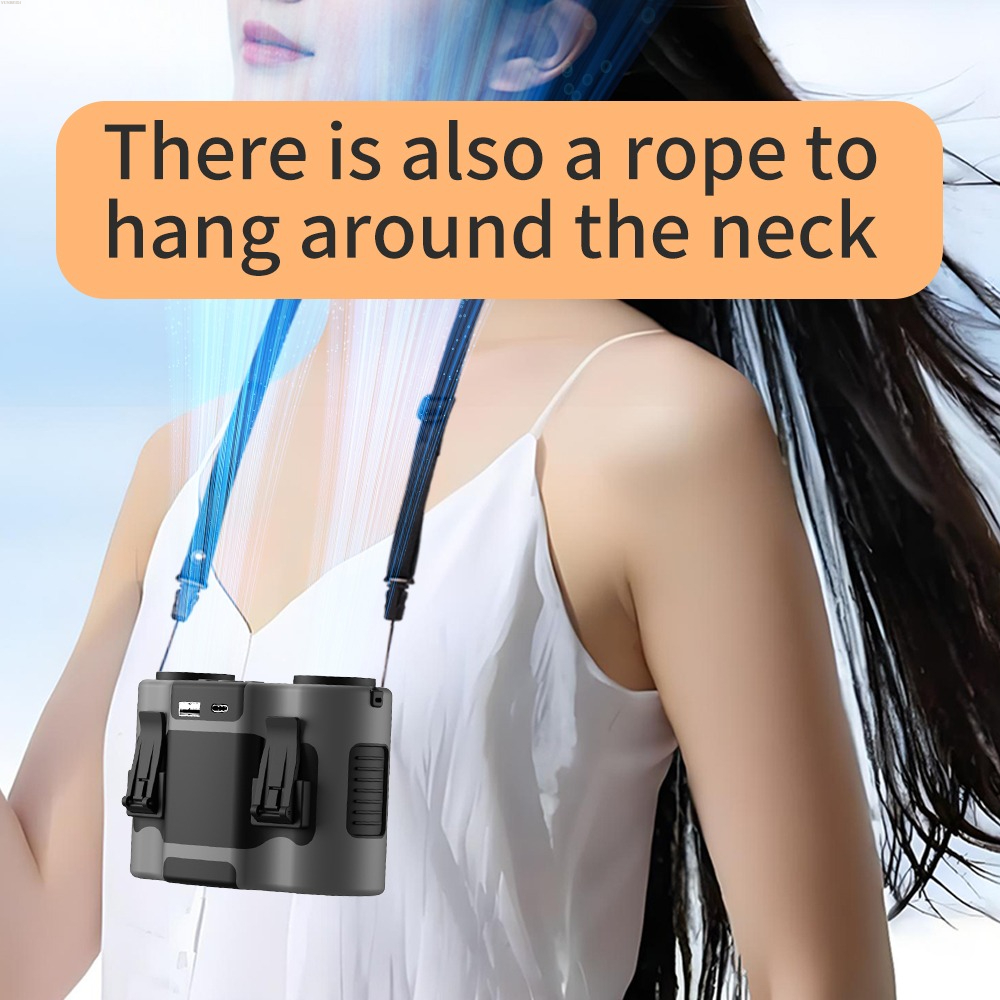 Portable Waist Clip Fan 5-spee - Timer Dual Outlet reseña y precio