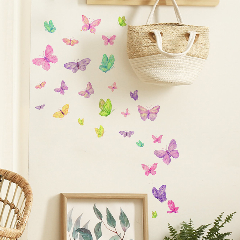 Romantic butterfly Wall Sticke - Pvc Panel Background reseña y precio