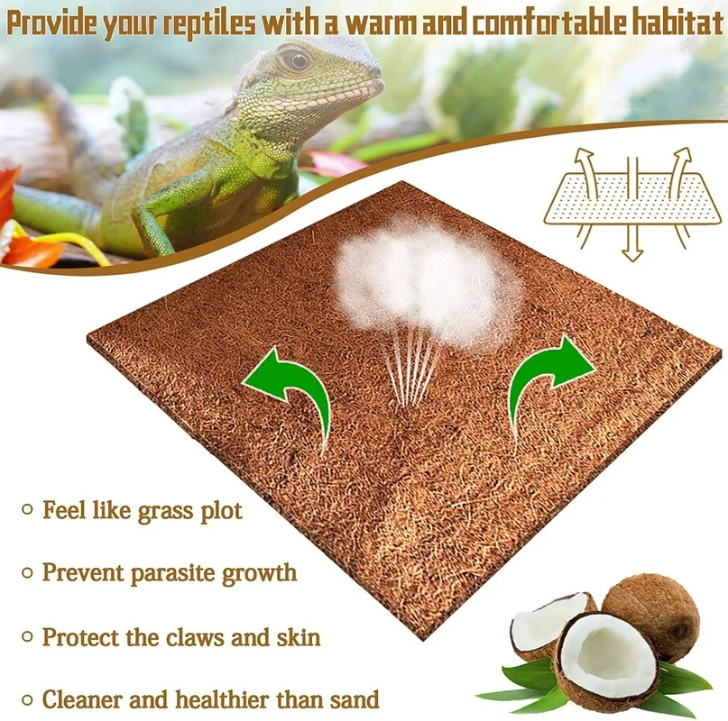 Reptile Carpet Natural Coconut - Substrate Coconut Fiber reseña y precio