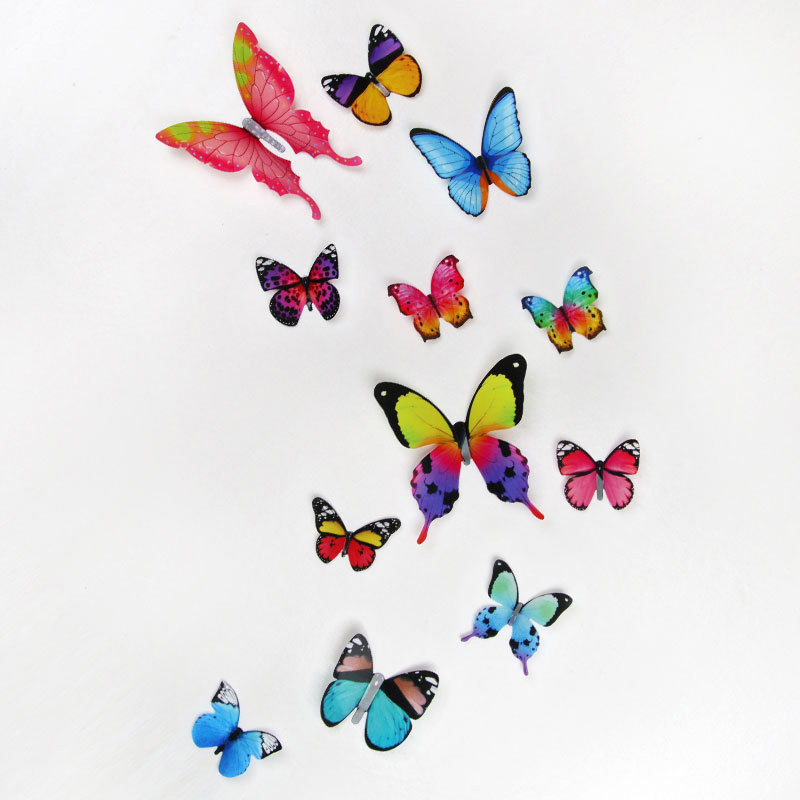 12Pcs 3D Butterfly Wall Sticke - Pvc Panel Background reseña y precio
