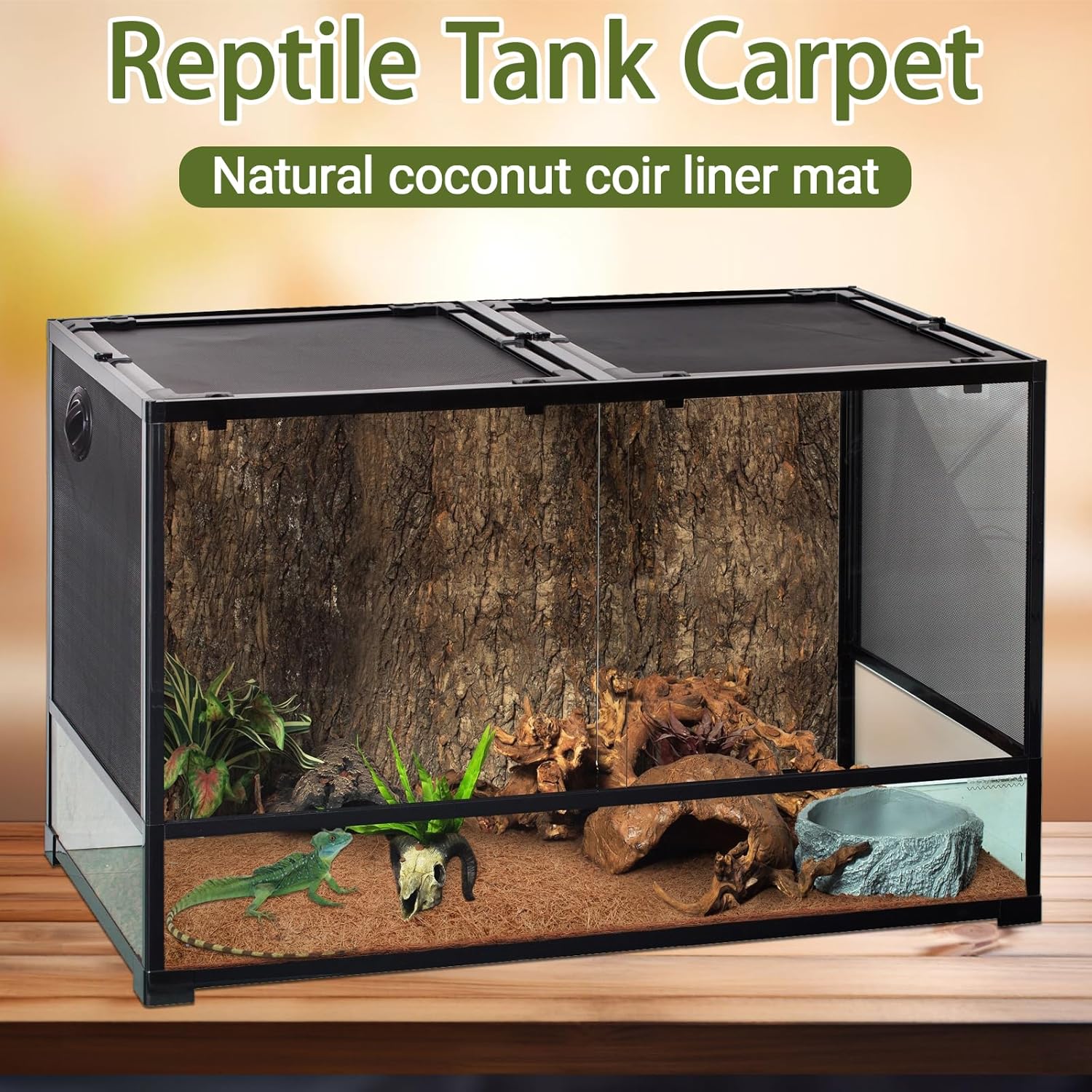 10 Pcs Reptile Carpet, 12x12 i - Substrate Coconut Fiber reseña y precio