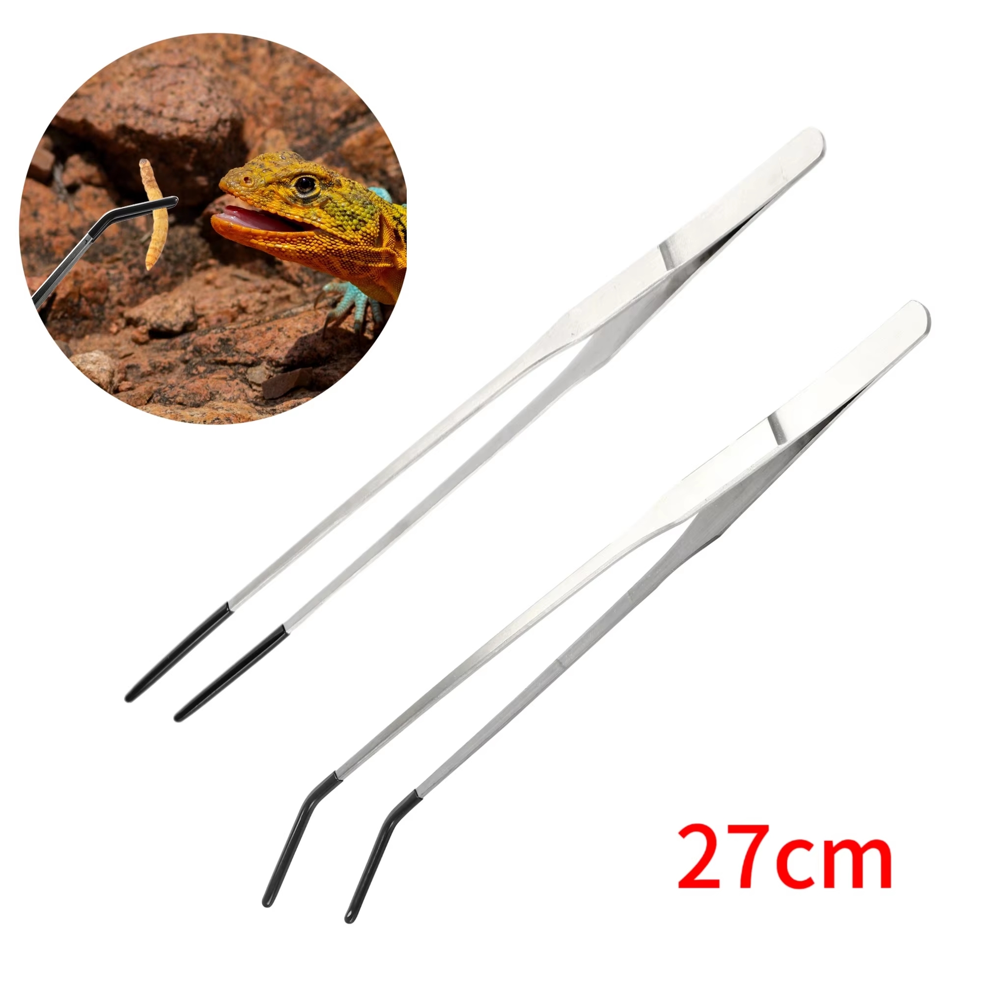 Stainless Steel Reptile Feedin - Feeding Tong Stainless reseña y precio