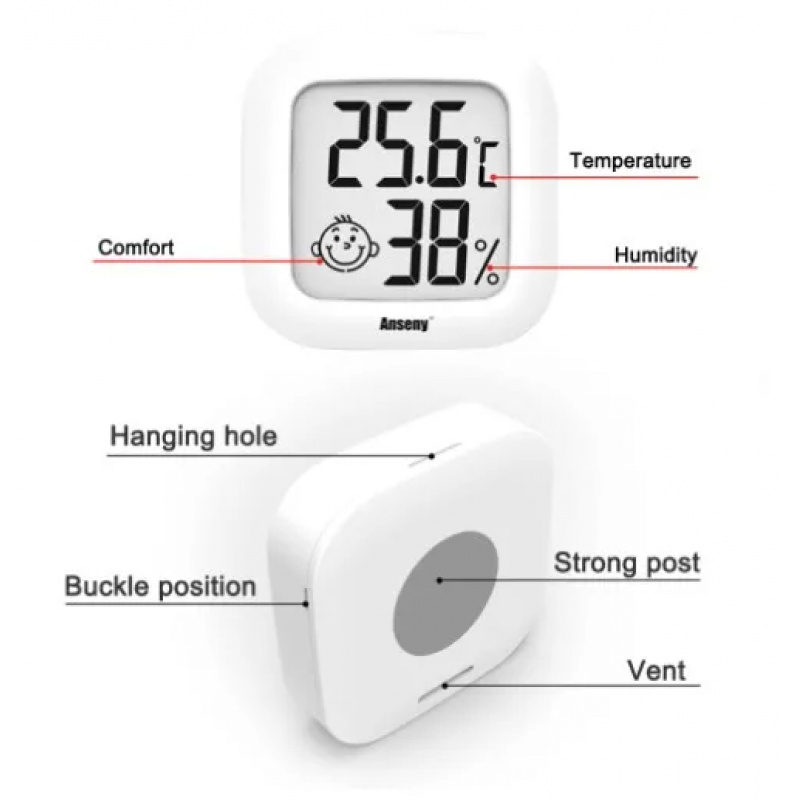 LCD Digital Thermometer Hygrom - Digital Hygrometer Probe reseña y precio