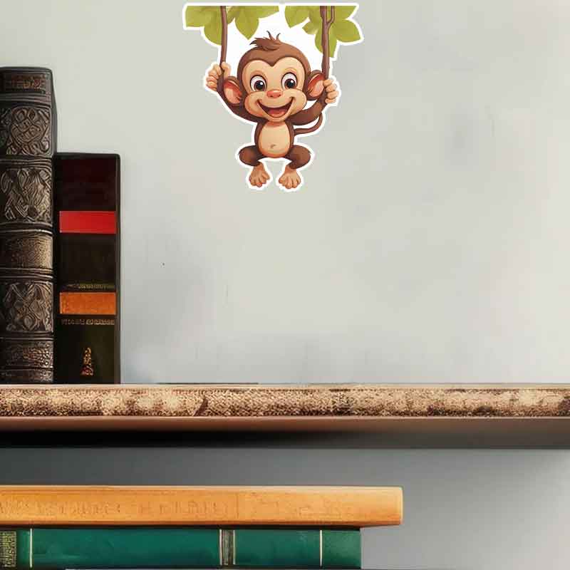 Cute little monkey living room - Pvc Panel Background reseña y precio