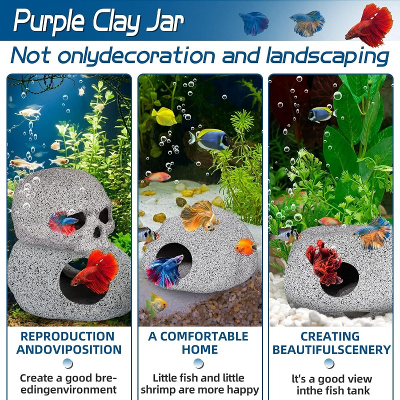 Aquarium Decorations Cave Fish - Hide Cave Ceramic reseña y precio