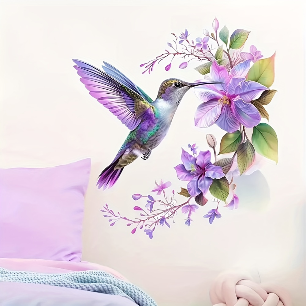 1 Purple Flower and Hummingbir - Pvc Panel Background reseña y precio
