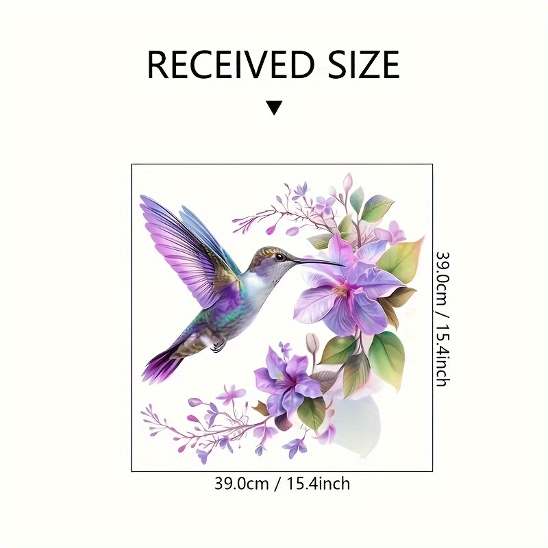 1 Purple Flower and Hummingbir - Pvc Panel Background reseña y precio