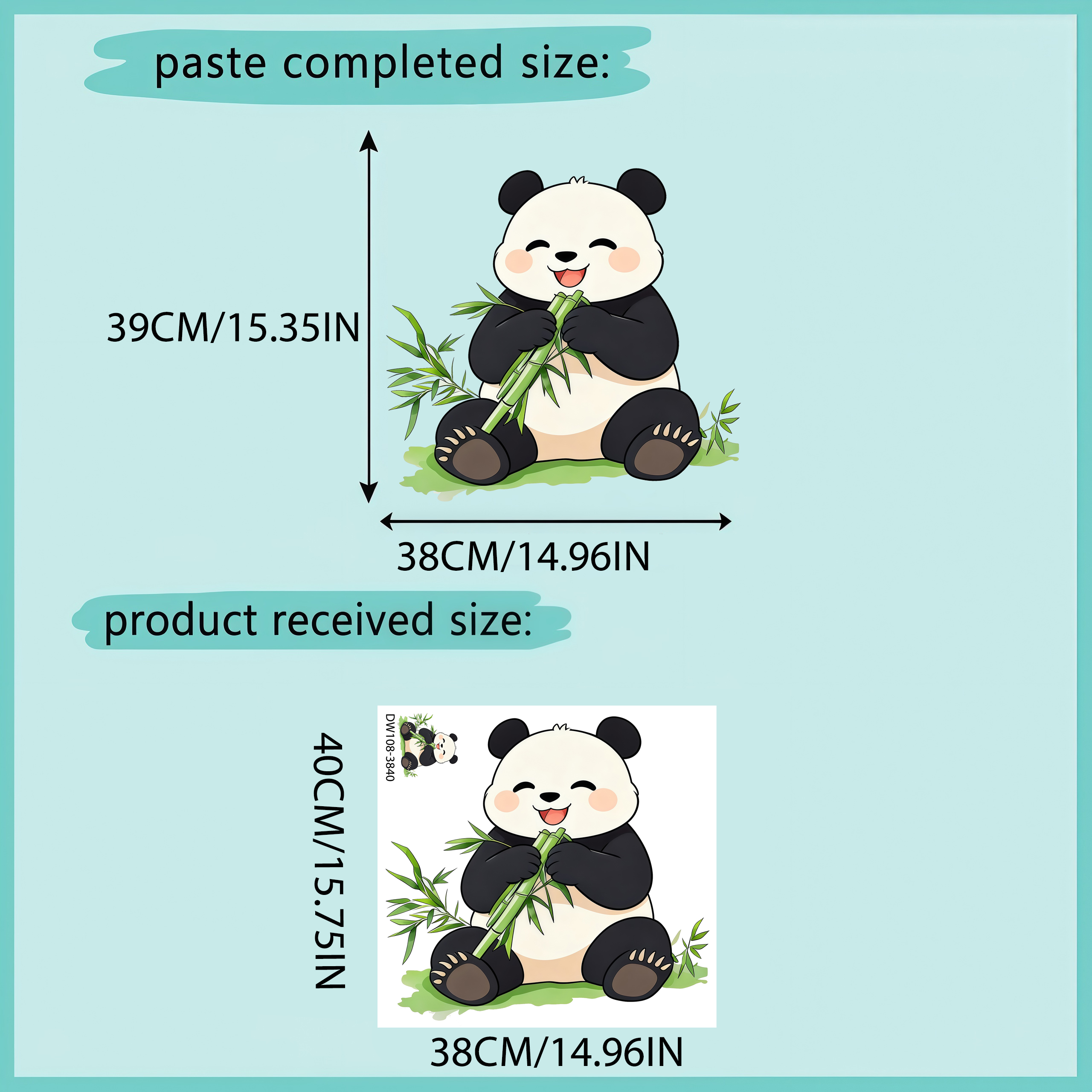 Bamboo And Panda Wall Decals S - Pvc Panel Background reseña y precio
