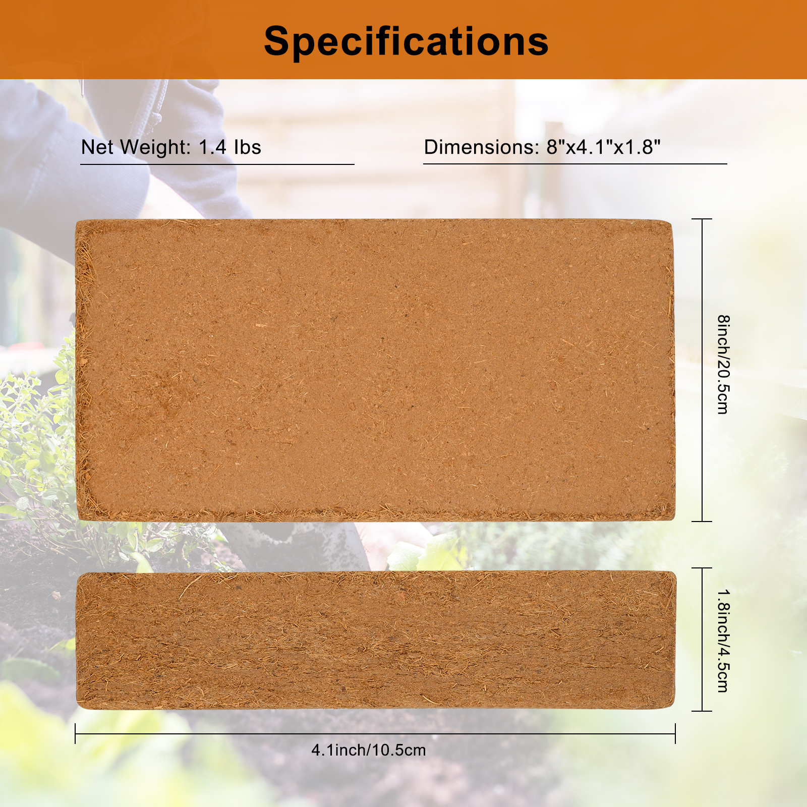 1 Pack Premium Coco Coir Brick - Substrate Coconut Fiber reseña y precio