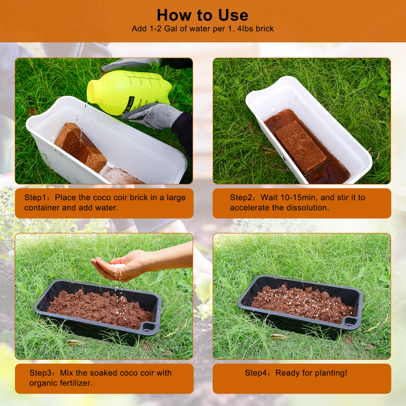 1 Pack Premium Coco Coir Brick - Substrate Coconut Fiber reseña y precio