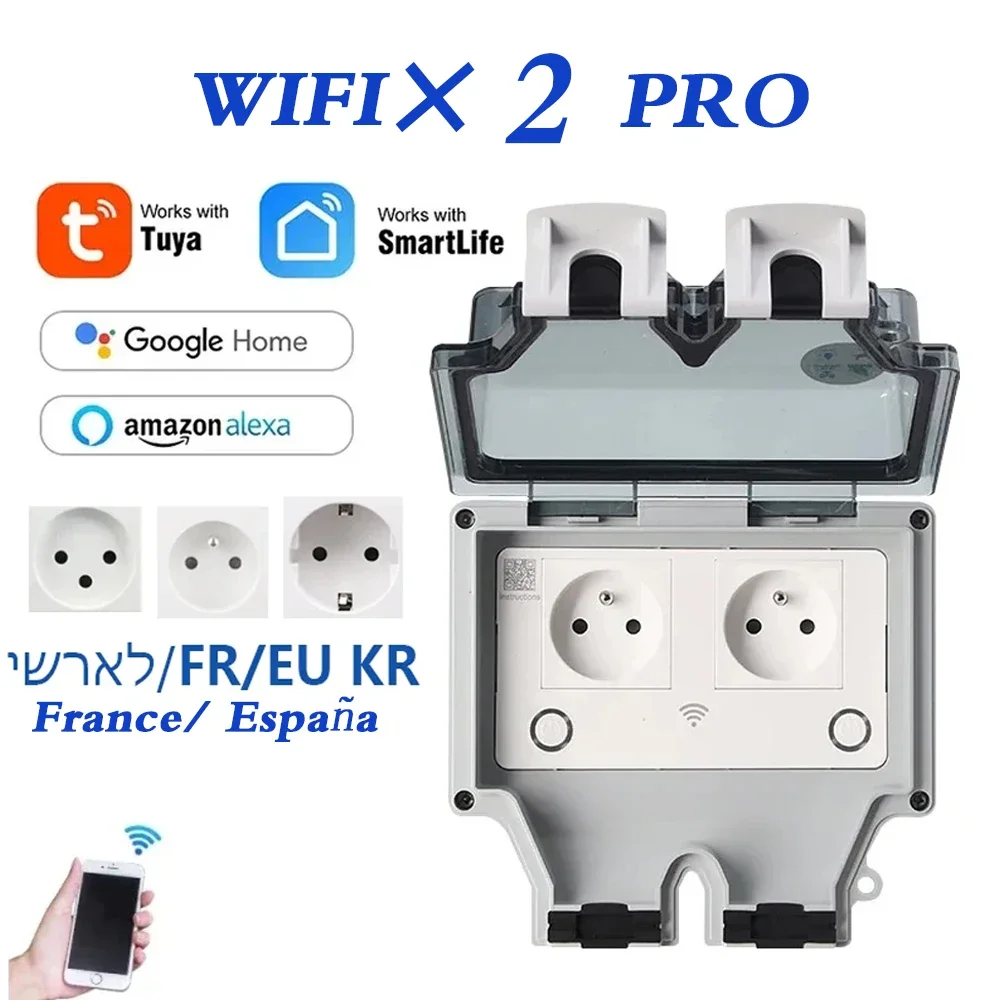 Tuya Waterproof Electrical Wal - Timer Dual Outlet reseña y precio