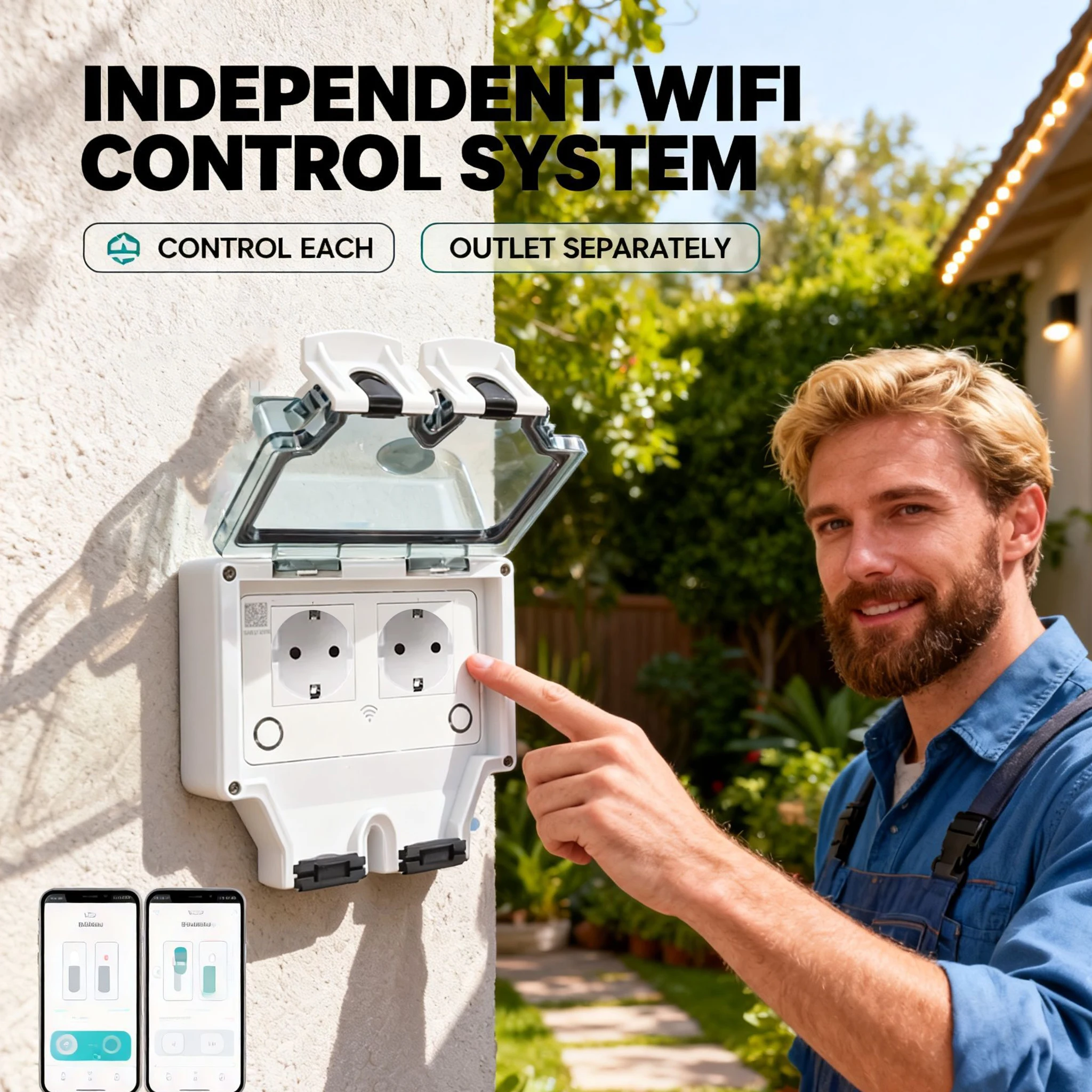 Tuya Waterproof Electrical Wal - Timer Dual Outlet reseña y precio