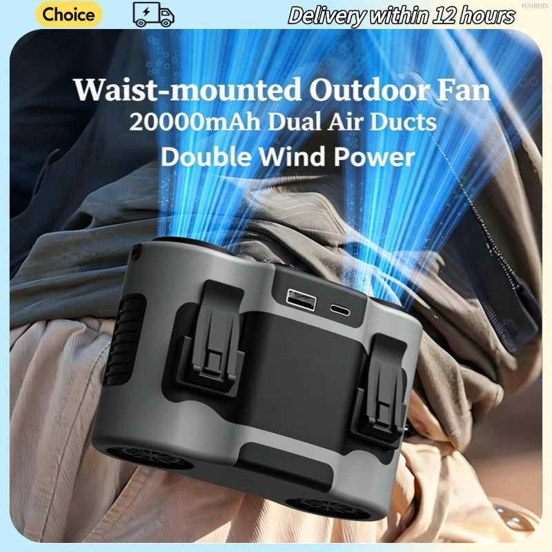 Portable Waist Clip Fan Mini U - Timer Dual Outlet reseña y precio