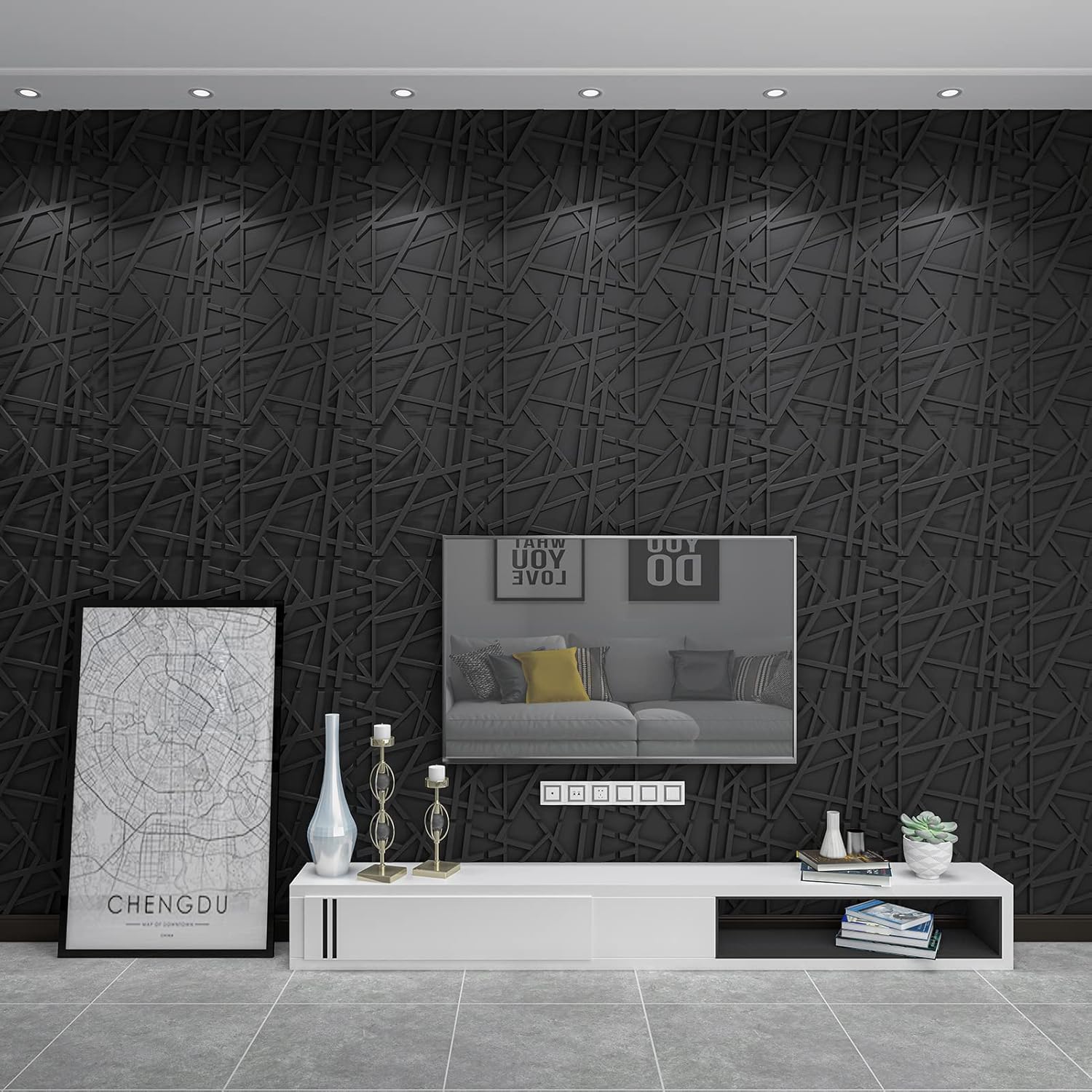 19.7x19.7in PVC Wall Panel Str - Pvc Panel Background reseña y precio