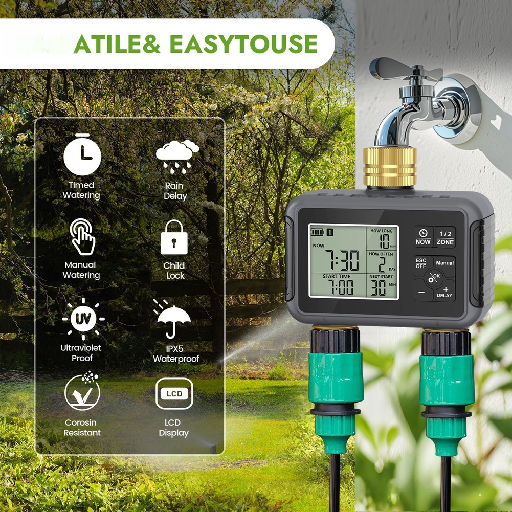 Automatic Controller Battery O - Timer Dual Outlet reseña y precio