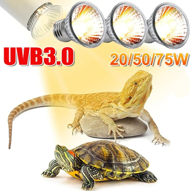 25/50/75W UVB Reptile Lamp Bul - Calcium Powder Reptile reseña y precio