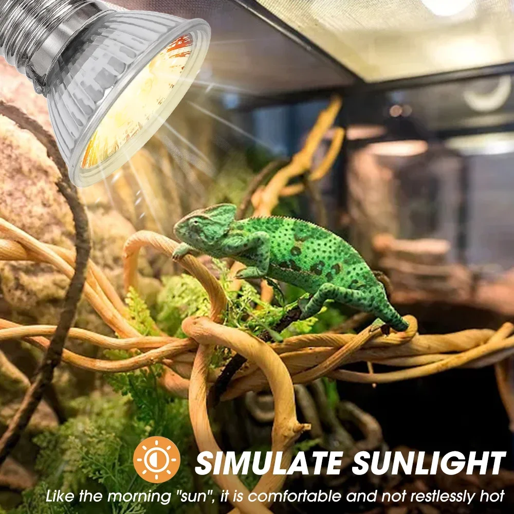 25/50/75W UVB Reptile Lamp Bul - Calcium Powder Reptile reseña y precio