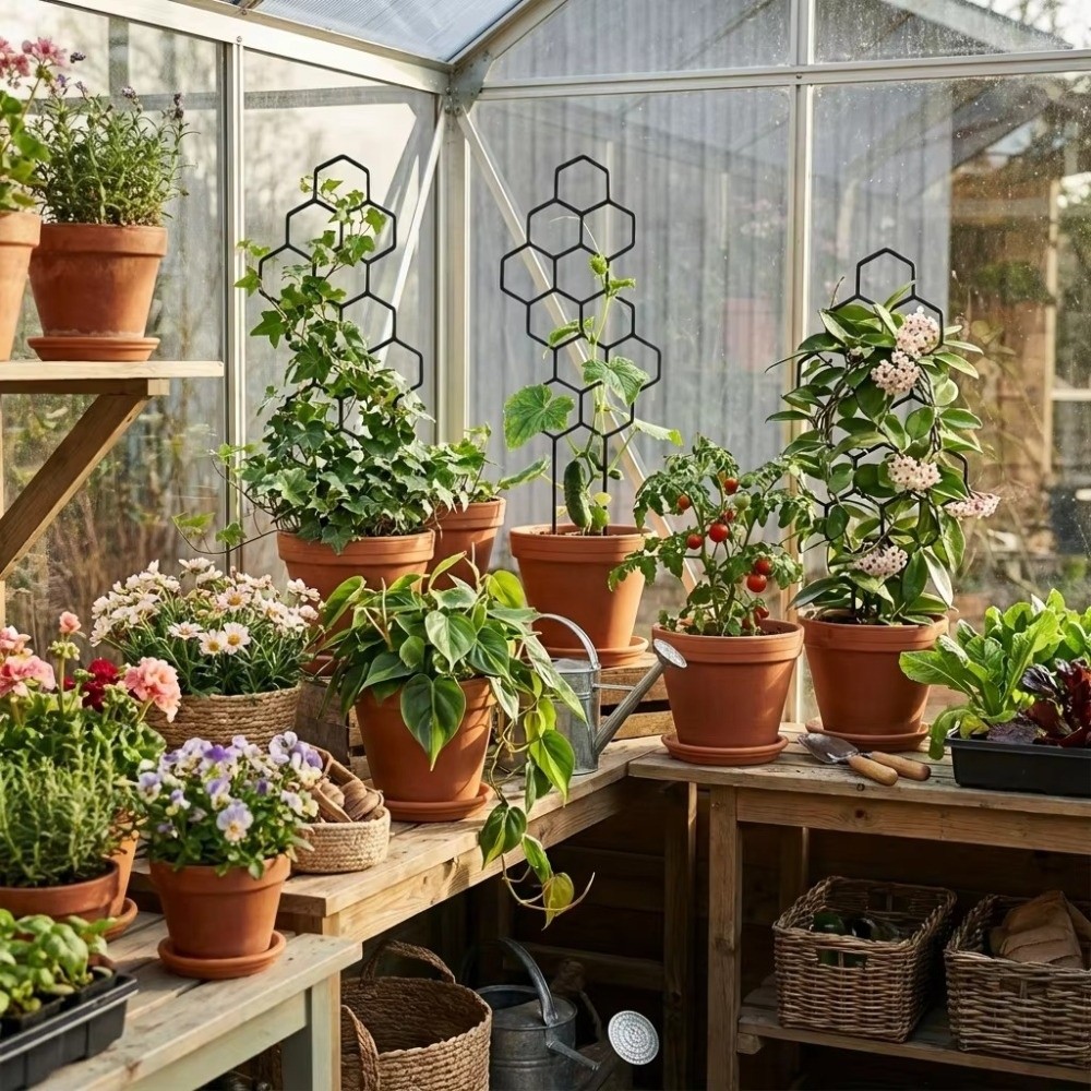 Honeycomb Design Plant Trellis - Vine Climbing Plastic reseña y precio