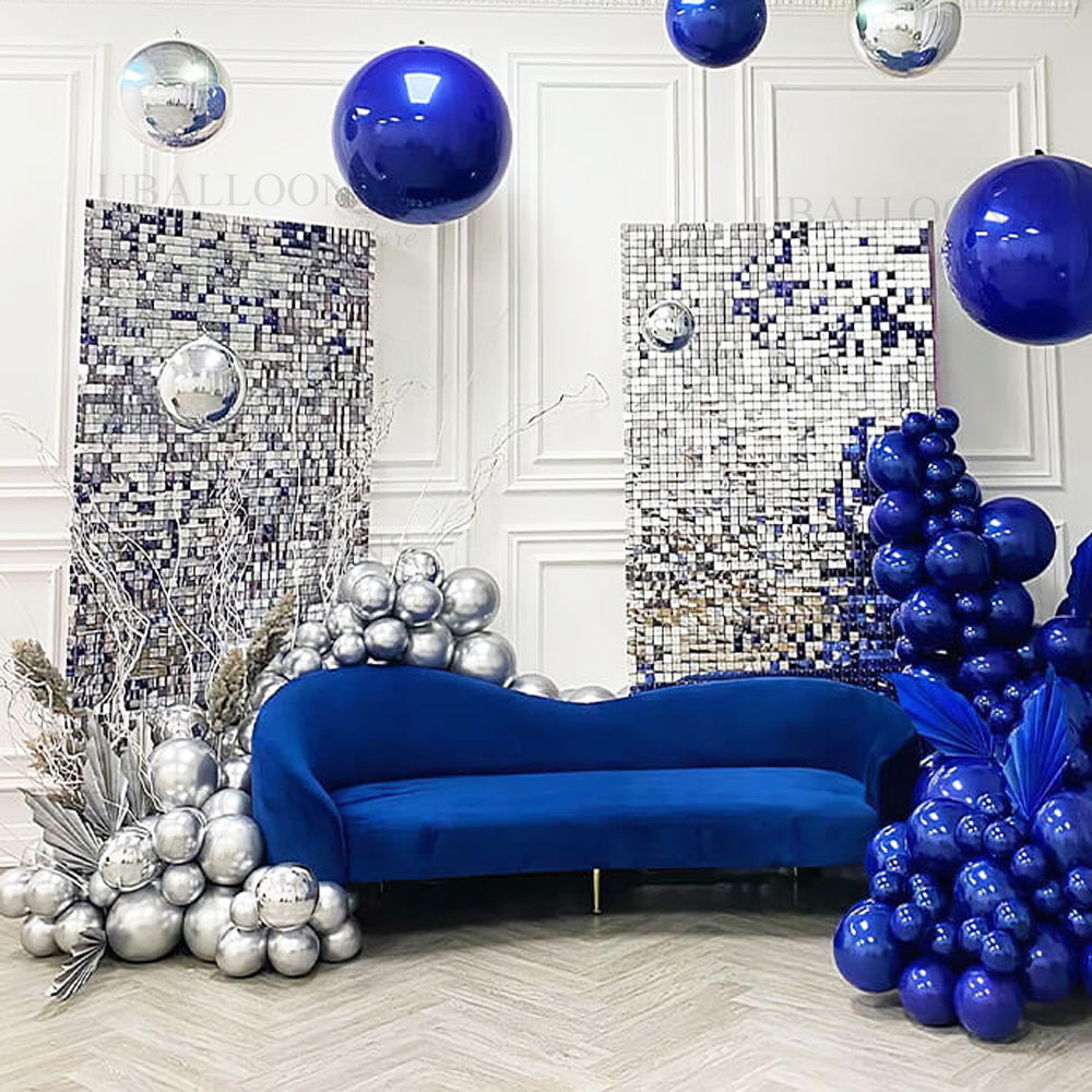 Silver Sequin Wall Backdrop Pa - Pvc Panel Background reseña y precio