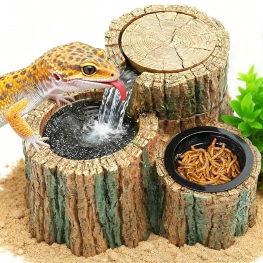2 in 1 Reptile Water Fountain  - Water Dish Reptile reseña y precio