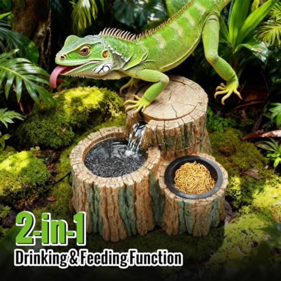 2 in 1 Reptile Water Fountain  - Water Dish Reptile reseña y precio