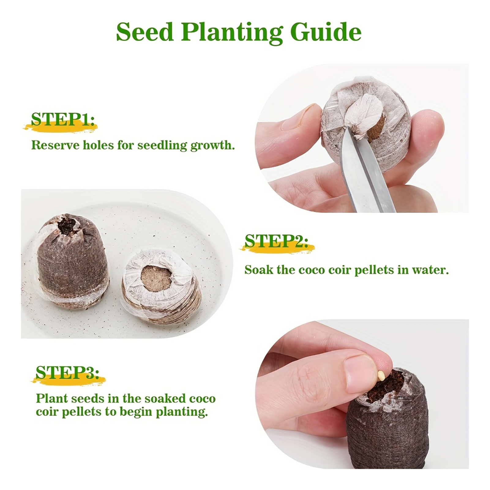 10/20/50pcs Plant Growth Bags  - Substrate Coconut Fiber reseña y precio